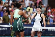 Naomi Osaka (left) and Elina Svitolina (right) at the 2024 Miami Open (Source: Getty)